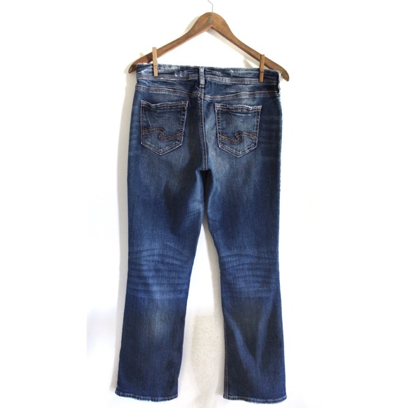 Silver Suki Slim Boot Distressed Jeans 29 8 Preowned - Picture 6 of 10